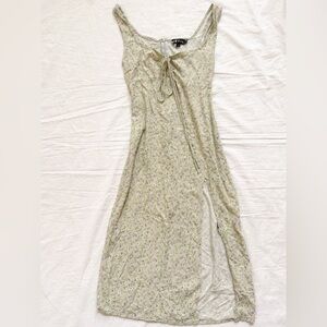 Floral Sleeveless Dress with Tie Front motel rocks